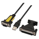 Aisens USB to Serial Converter - Tipo A macho para RS232 DB9/M DB25/M - 1,8 m - Cor preta - Aisens A104-0039