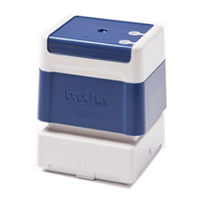 Suporte de carimbos azul. 6 carimbos de 40 x 40 mm - Brother PR4040E6P