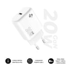 Carregador de parede Subblim GaN 20W - USB-C - Carregamento rápido - Branco - Subblim SUBCHG-6G2001
