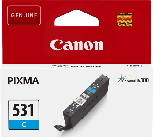 Tinteiro Canon CLI531 Ciano Original - 6119C001/CLI531C - Canon 6119C001