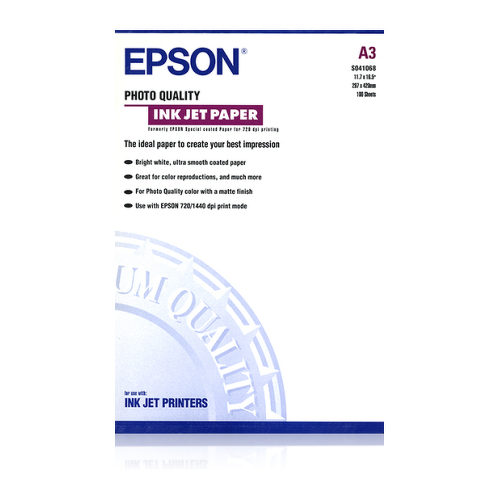 EPSON S041068 Photo paper inkjet 104g/m2 A3 100 sheets 1-pack - Epson C13S041068