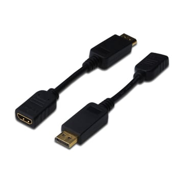 DIGITUS ADAPTADOR DISPLAYPORT TO HDMI TYPE A M&#47;F - DIGITUS AK-340408-001-S