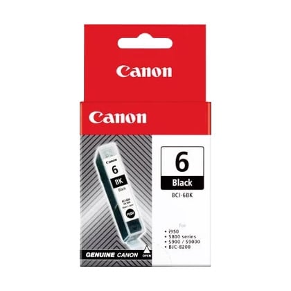 Tinteiro Canon BCI-6 Preto 4705A002 13ml 210 Pág. - Canon BCI6BK
