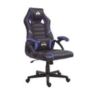 Cadeira para jogos Cromad Nitro Series - Ajustável em altura com pistão a gás de classe 2 - Almofada lombar - Cor preta/azul - Cromad 262187