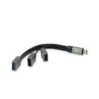 Hubbys de extensão USB-C da Conceptronic para 2 portas USB-A 2.0 e 1 porta USB-A 3.0 - 2X 480Mbps 1X 5Gbps - Preto - Conceptronic HUBBIES01G