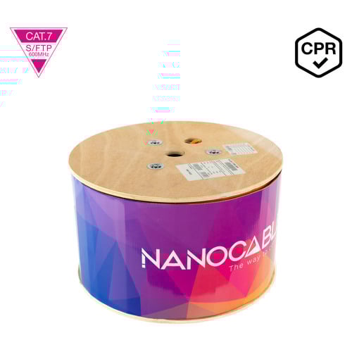Cabo de Rede Nanocable Cat. 7 600Mhz LSZH SFTP PIMF AWG23 305m - Cor Laranja - Nanocable 10.20.1700-305