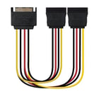 Cabo de alimentação SATA nanocabo macho para 2x SATA fêmea 0,20 m - Nanocable 10.19.0103