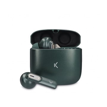 Auscultadores sem fios Ksix Spark com microfone Bluetooth 5.2 - Microfone duplo com cancelamento de ruído e som HD sem perdas - Duração da bateria até 7h - Controlo tátil - Compatível com assistente de voz - Ksix BXTW04VM