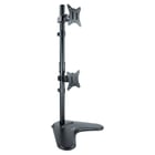 Suporte de mesa Tooq para 2 monitores 17"-32" Retrato - Giratório e inclinado - Peso máximo 9kg x braço - VESA 100x100mm - Tooq DB1703TNV-B