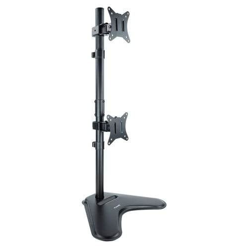 Suporte de mesa Tooq para 2 monitores 17"-32" Retrato - Giratório e inclinado - Peso máximo 9kg x braço - VESA 100x100mm - Tooq DB1703TNV-B