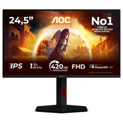 AOC Monitor VA de 25" (24,5) FHD, 1 ms, 400 Hz, HDMI, DP, USB; referência: 25G4KUR - AOC 25G4KUR
