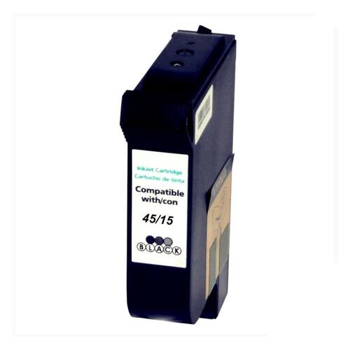 Cartucho de tinta de pigmento preto genérico HP 45/15 - Substitui 51645AE/C6615DE - HP HI-45(U)