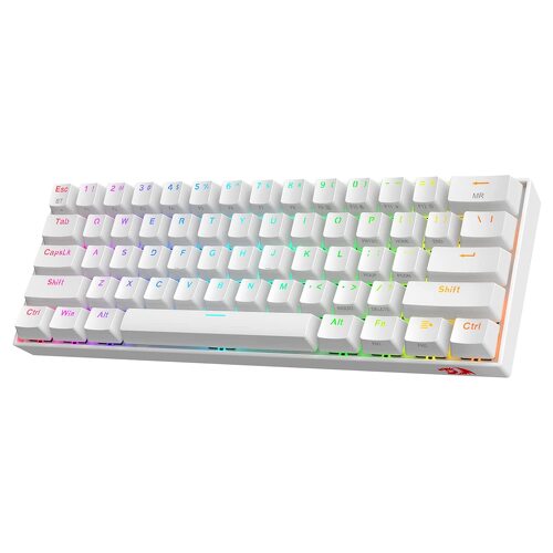 Teclado mecânico para jogos Redragon Draconic K530 TKL Bluetooth e USB - Iluminação RGB - Teclas castanhas Redragon - Layout USA - Cabo de 1,80 m - Redragon K530W-RGB