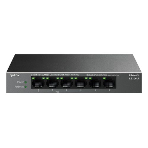 6-Port 10/100Mbps Desktop Switch with 4-Port PoE - TP-Link LS106LP