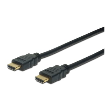 DIGITUS CABO HDMI-A M&#47;M HIGH SPEED FULL HD 60p GOLD 2MT- PRETO - DIGITUS AK-330107-020-S