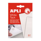 Apli Tack Masilla Blanca 57g - Adhesivo Reutilizable - No Deja Residuos - Facil de Moldear - Blanco - APLI 17061
