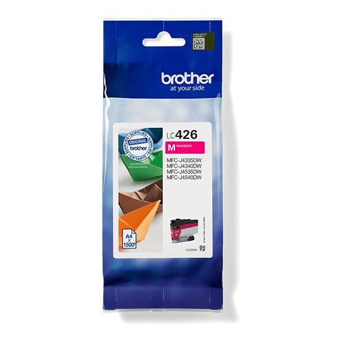 Tinteiro Magenta. Duração estimada: até 1.500 páginas (segundo ISO/IEC 24711) - Brother LC426M