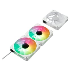 Abysm Gaming Arclight 2.0 ARGB Branco Conjunto de 3 ventiladores de 120mm com iluminação ARGB - Velocidade máxima. 1500rpm - Ligação série - Abysm AB311001W