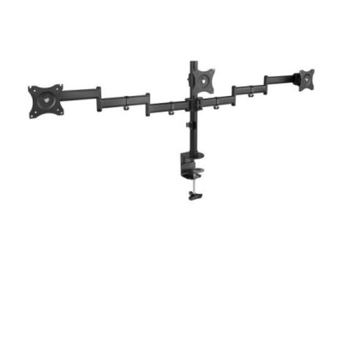 Suporte de mesa Tooq com braços articulados para 3 monitores 13"-27" - Giratório e inclinado - Gestão de cabos - Peso máximo 8kg x braço - VESA 100x100mm - Tooq DB1327TN-B