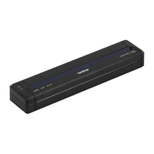 Impressora térmica portátil A4, de 8ppm e 300ppp. Interface USB. Não inclui adaptador de corrente, deve ser adquirido em separado. Bateria de iões de lítio disponível como acessório opcional, para uma maior autonomia - Brother PJ-723