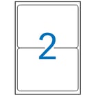 Apli Embalagem de 200 Etiquetas Brancas Permanentes 199,6 x 144,5mm - 100 Folhas x 2 Etiquetas - APLI 205081