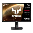 ASUS MONITOR 27" VG27VQ TUF GAMING CURVO FHD VA HDMI DVI 165Hz 1MS MPRT PRETO - Asus 90LM0510-B01E70