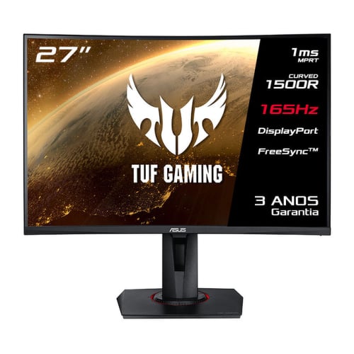 ASUS MONITOR 27" VG27VQ TUF GAMING CURVO FHD VA HDMI DVI 165Hz 1MS MPRT PRETO - Asus 90LM0510-B01E70
