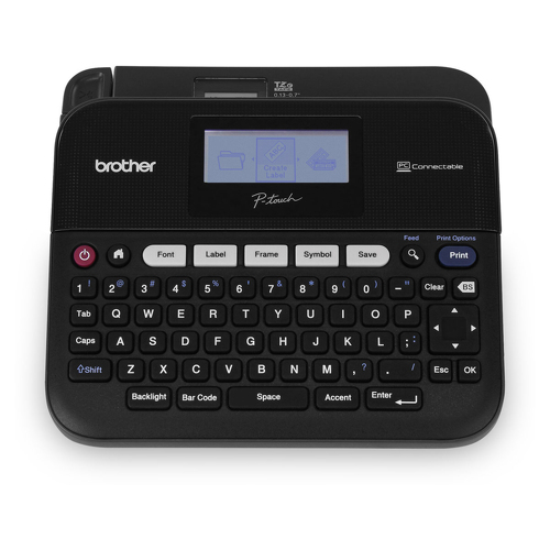 Brother PT-D450, QWERTY, TZe, Acionamento térmico direto , 180 x 180 DPI, 20 mm/seg, Com fios - Brother PTD450