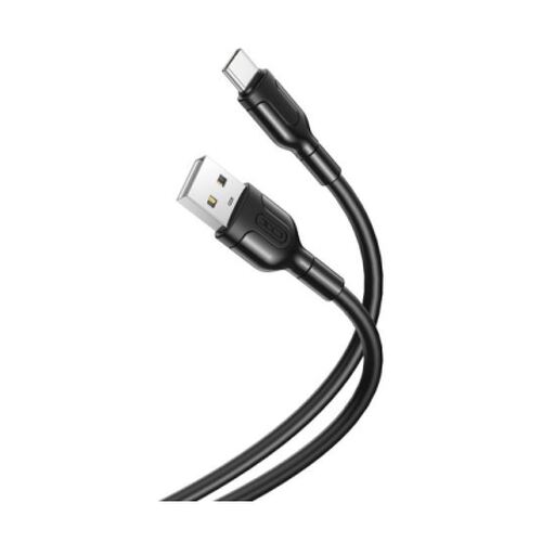 XO Cable de Carga y Transmision de Datos Tipo C - Longitud 1m - Silicona Suave y Duradera - Alta Velocidad 5V, 2.1A - Conector Tipo C (Negro) - XO XONB212TCBK