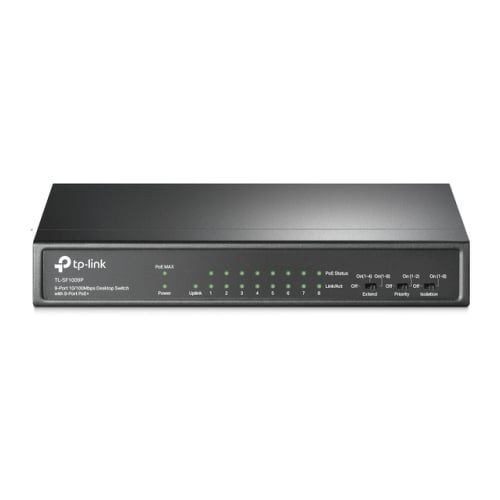 TP-LINK SWITCH 9-PORT 10/100 MBPS DESKTOP W/ 8-PORT POE+ - TP-Link TL-SF1009P