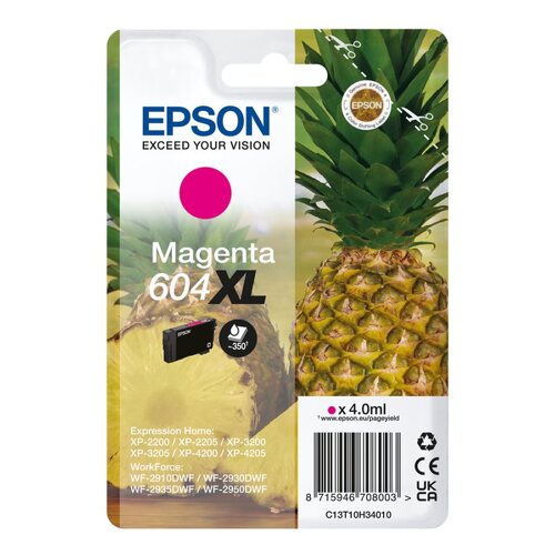 Cartucho de tinta original magenta Epson 604XL - C13T10H34010 - Epson C13T10H34010