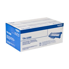 Toner Preto. Duração estimada: 12.000 páginas segundo ISO/IEC 19752 - Brother TN3390
