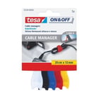 Tesa On & Off Cables Manager Pack de tiras de velcro 20cm x 12mm - Para gestão de cabos - Cores sortidas - Tesa 285332