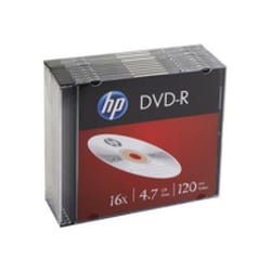 DVD-R 4.7GB 16x HP Slim Case 10un - HP HPDME00085-3