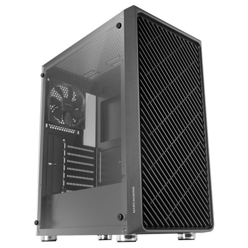 Caixa MARS GAMING MC-3000 ATX , 4X 12CM PRO FAN, GLASS, FRONT MESH, BLACK - Mars Gaming MC3000