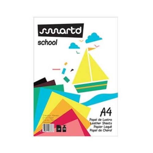 Bloco Papel Lustro A4 Cores Sortidas 10Fls - SmartD 1231052
