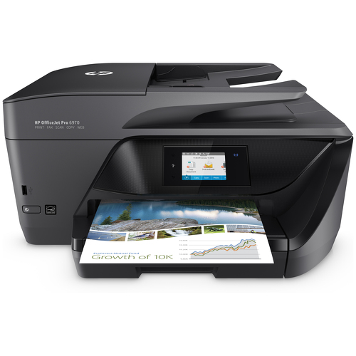 HP OfficeJet 6970, Jato de tinta térmico, Impressão a cores, 600 x 1200 DPI, A4, Impressão directa, Preto - HP J7K34A