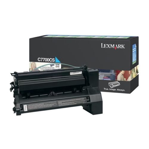 Lexmark Cyan Return Program Print Cartridge for C770/C772 toner Original Ciano - Lexmark C7700CS
