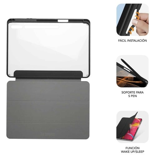 Capa Subblim Exclusiva para Samsung Galaxy Tab S9+/S9 FE+ 12,4? - Proteção total - Design moderno - Material durável - Fácil instalação - Ângulos de visão - Acesso a funções - Ultra leve - Interior aveludado - Transporte seguro - Ajuste - Subblim 265717