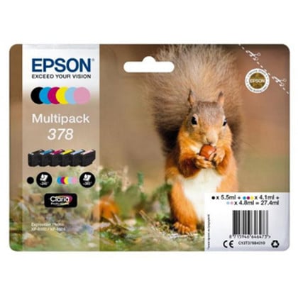 Epson Squirrel C13T37884010 tinteiro 6 unidade(s) Original Rendimento padrão Preto, Ciano, Ciano claro, Magenta, Magenta claro, Amarelo - Epson C13T37884010
