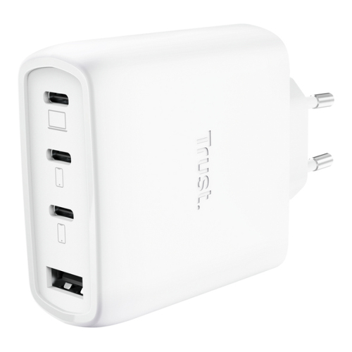 Trust Carregador GAN Maxo 65W 3xUSB-C 1xUSB-A 3.2 Inclui Cabo 2 MT Branco - Trust 26068