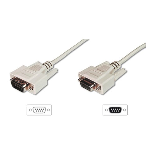 DIGITUS DATATRANSFER CABO EXTENSAO D-SUB9 M/F 3.0M SERIAL MOLDED CINZA - DIGITUS AK-610203-030-E