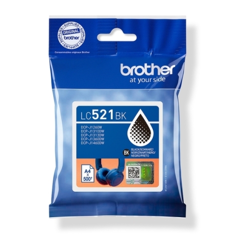Tinteiro preto original da Brother LC521BK - LC521BK - Brother LC521BK
