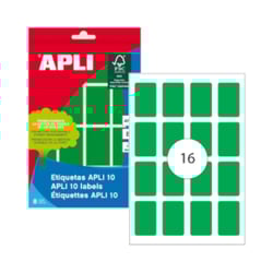 Etiquetas 025x040mm 8Fls A5 Verde Apli 12un - APLI APL2757