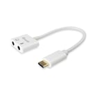Equipar adaptador USB-C para áudio 2 jack 3,5 mm fêmea para fone de ouvido e microfone - Equip EQ133460