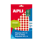 Etiquetas Redondas 10mm Vermelho 1008un - APLI APL02732