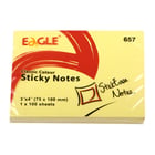Bloco Notas Aderentes 075x100mm Eagle Amarelo 100 Folhas - Eagle 1621054