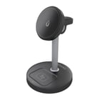 Carregador sem fios Aisens 15W - USB-C - Protocolo Qi2 - Telemóvel, Apple Watch e auscultadores - Proteção contra sobretensão, sobretemperatura e sobrecorrente - Cor preta - Aisens ASCH-15W3WC066-BK