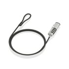 Cabo de segurança Aisens Nano com combinação - Aço revestido a vinil - Compatível com a ranhura Nano 2,5x6 mm - Fecho de 4 dígitos - Preto - Aisens 284942