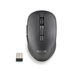 Rato laser sem fios NGS Evo Peep 3200dpi - Ligações: 2,4 GHz USB-A + Bluetooth 5.1 + Bluetooth 5.1 + Bluetooth 5.1 - 5 botões - Utilização com a mão direita - Cor preta - NGS 294207